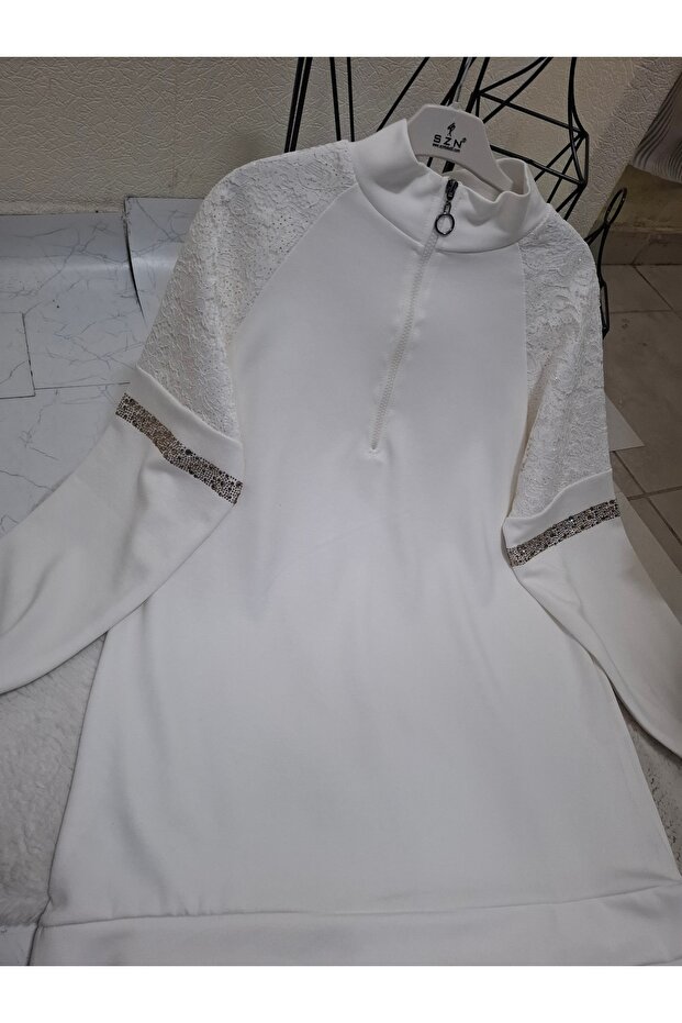 marka sim detaylı tunik - 2