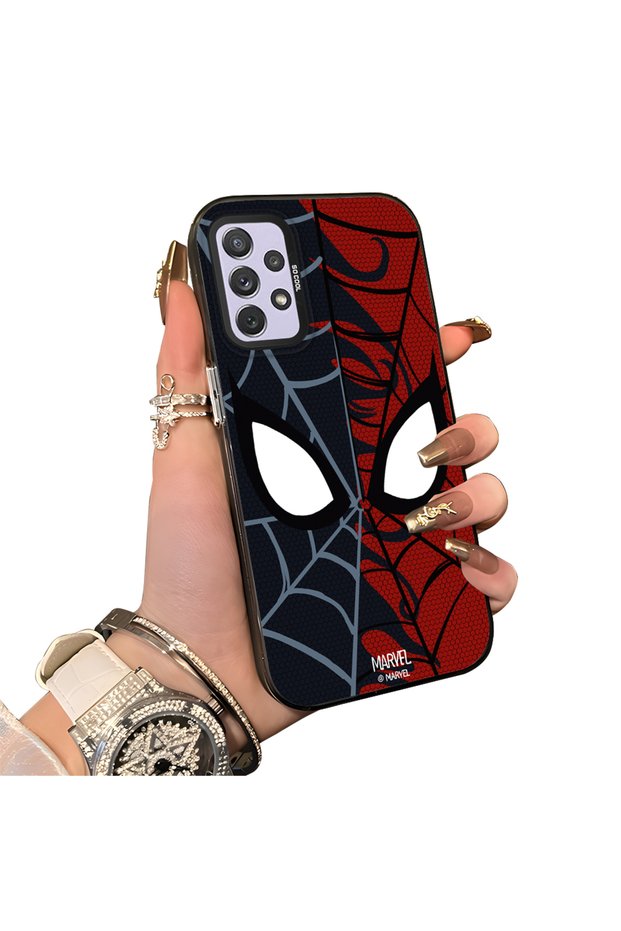Samsung Galaxy A72 Compatible Silicone Edge Hard Back Anti-Fall Case Spiderman Patterns