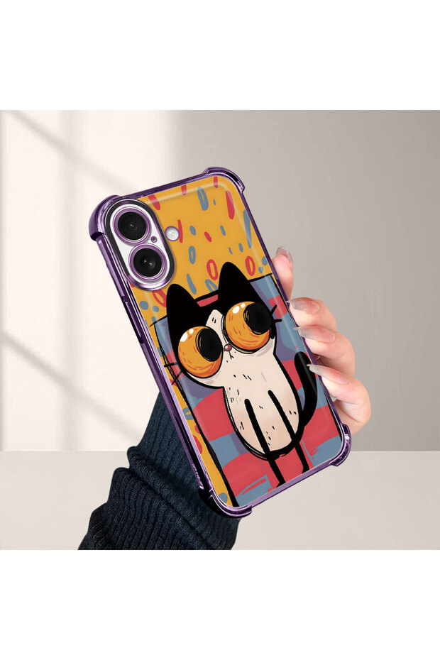 حافظة واقية من السيليكون الشفاف المتوافقة مع هاتف iPhone 16 بأنماط القطط الصغيرة - 4