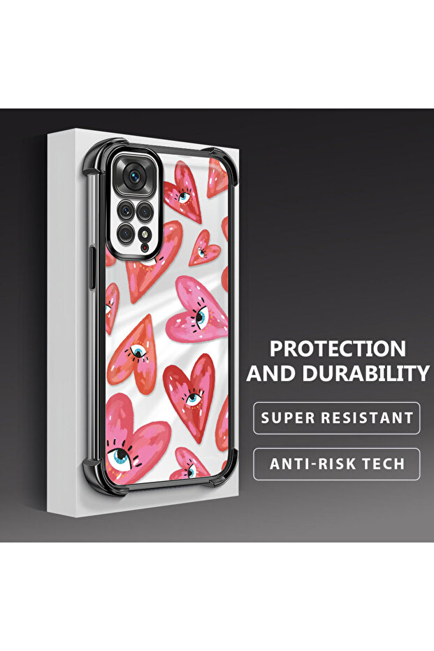 حافظة حماية من السيليكون الشفاف المتوافقة مع هاتف Xiaomi Redmi Note 11S بنمط العين الشريرة - 4