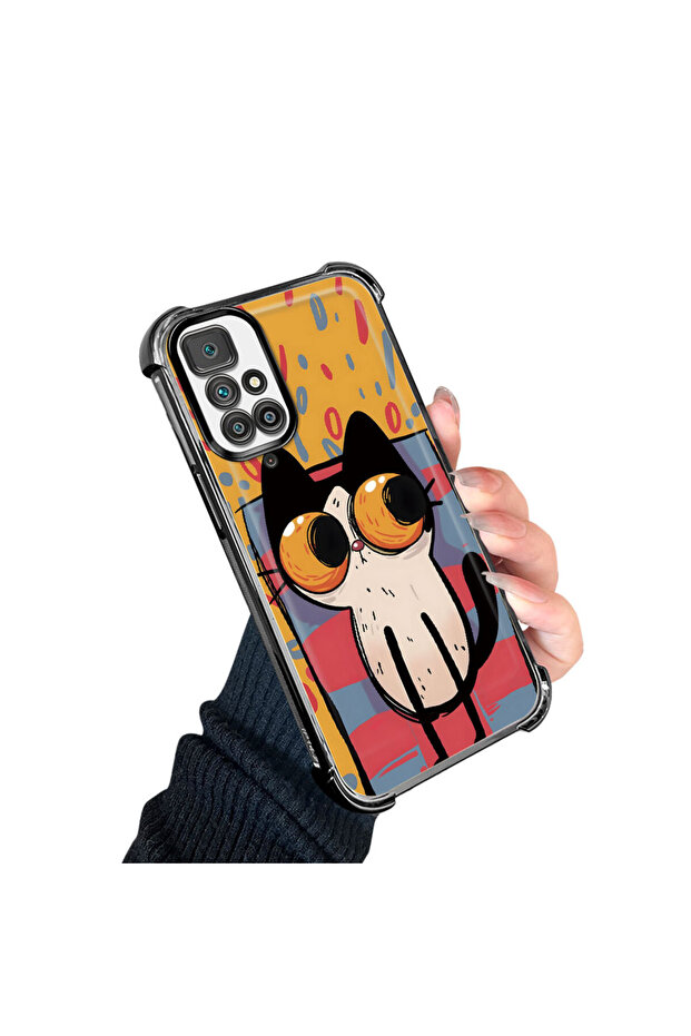 حافظة حماية من السيليكون الشفاف المتوافقة مع هاتف Xiaomi Redmi 10 بأنماط القطط الصغيرة - 3