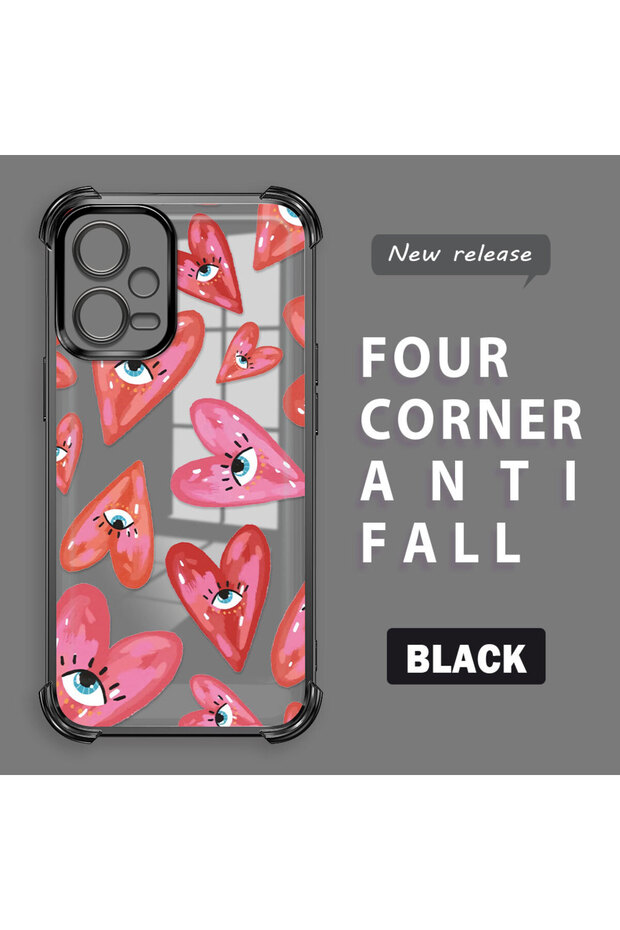 حافظة حماية من السيليكون الشفاف المتوافقة مع Xiaomi Poco X5 بنمط العين الشريرة - 1