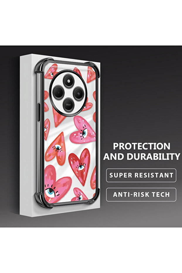 حافظة حماية من السيليكون الشفاف المتوافقة مع هاتف Xiaomi Redmi A4 بنمط العين الشريرة - 3