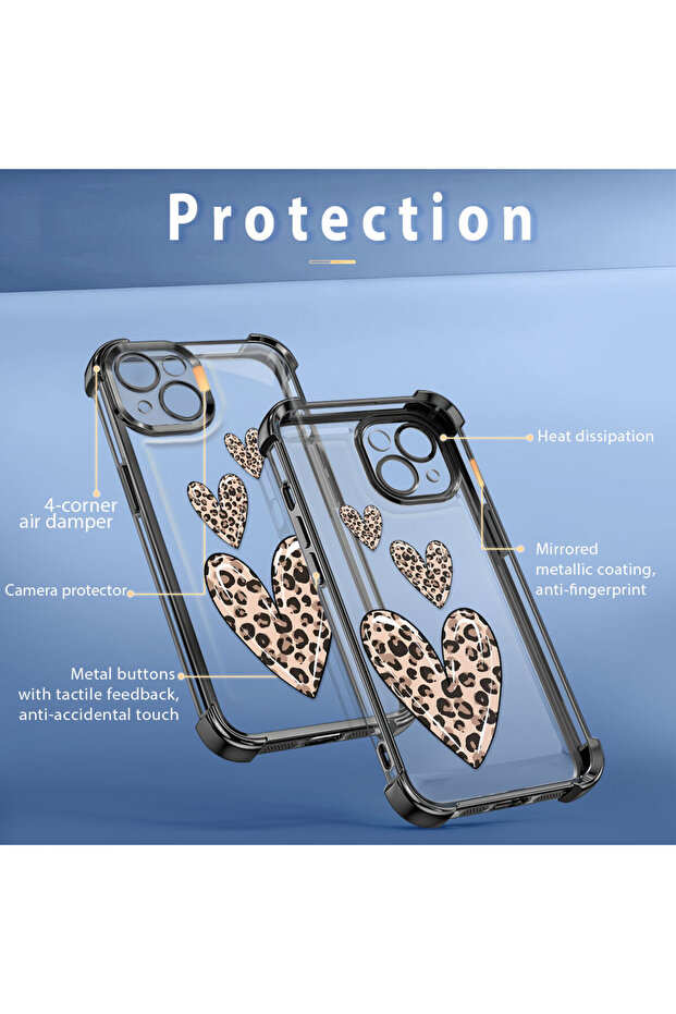 حافظة حماية من السيليكون الشفاف المتوافقة مع iPhone 16e بأنماط الفهد - 8