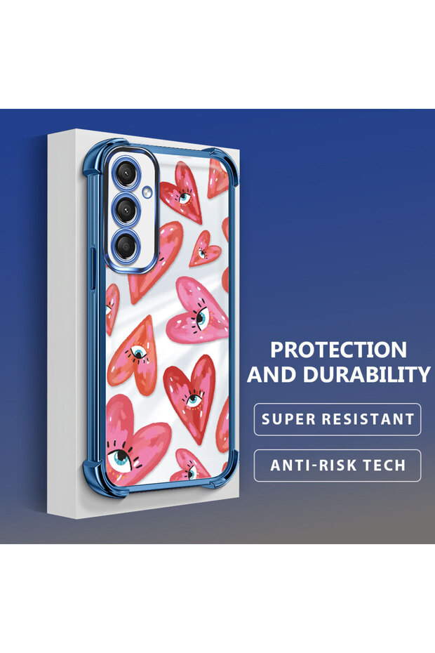 حافظة حماية من السيليكون الشفاف المتوافقة مع هاتف سامسونج جالاكسي A24 بنمط العين الشريرة - 3