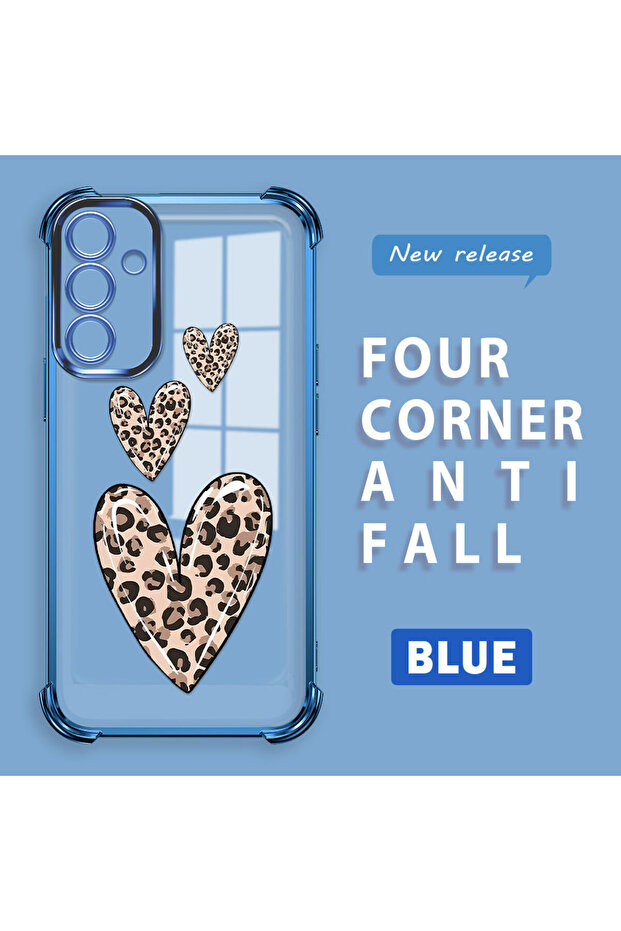 حافظة حماية من السيليكون الشفاف المتوافقة مع هاتف سامسونج جالاكسي A15 بأنماط الفهد - 2