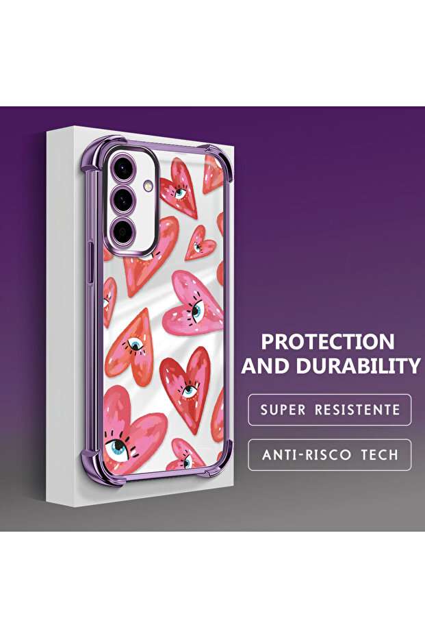 حافظة حماية من السيليكون الشفاف المتوافقة مع هاتف سامسونج جالاكسي A56 بنمط العين الشريرة - 3