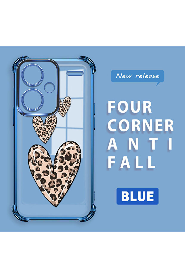 حافظة حماية من السيليكون الشفاف المتوافقة مع هاتف Xiaomi Redmi Note 13 Pro Plus 5G بأنماط الفهد - 3