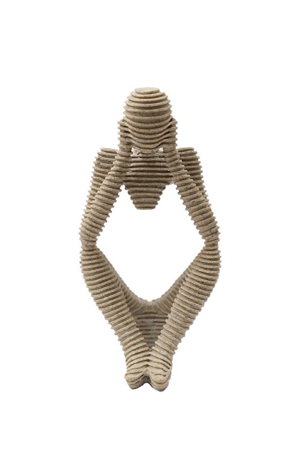 3-Piece Sandstone Thinker Abstract Resin Figurines
