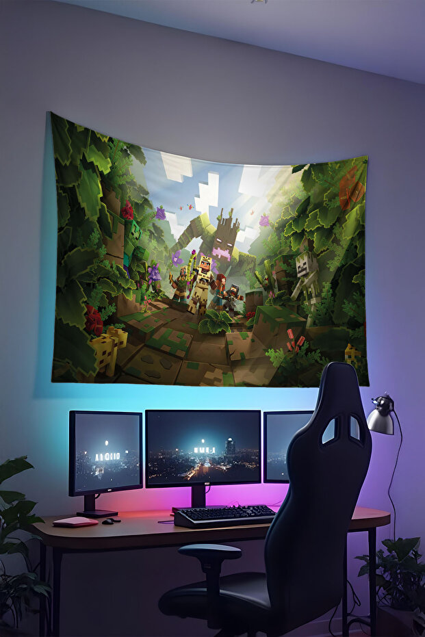 Gamer Wall Cloth, Playstation Xbox – Gaming Themed, High-Quality Fabric, Tapestry Wall Carpet
