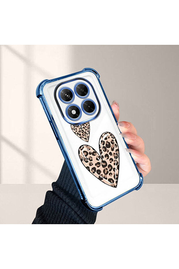 حافظة حماية من السيليكون الشفاف المتوافقة مع هاتف Xiaomi Redmi Note 14 Pro 4G بأنماط الفهد - 1