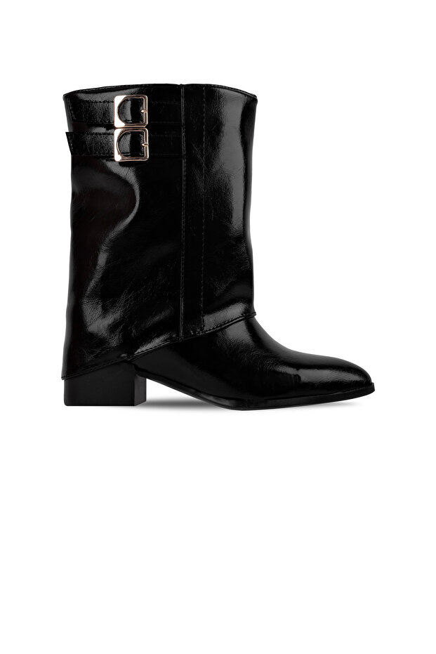 Oley Women's Buckle Detailed Long Heeled Boots 4313