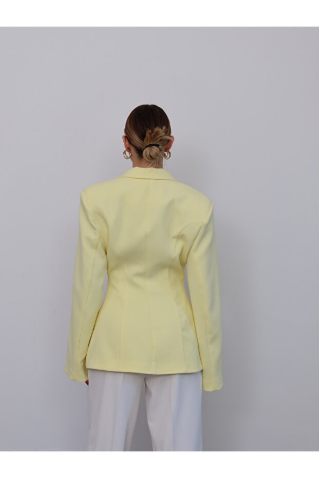 Vatkalı Kruvaze Ceket - 4