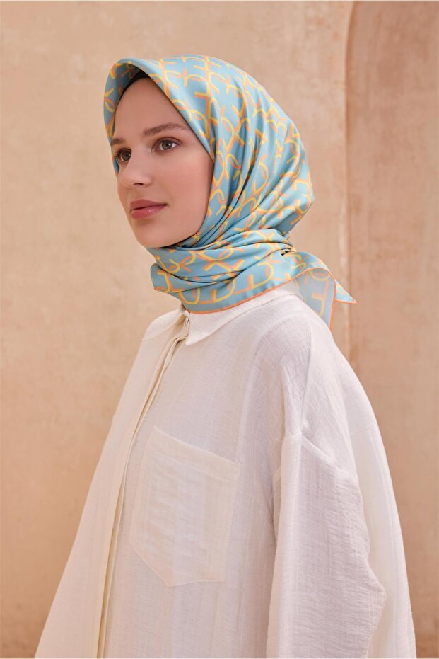 Monogram Pattern Silk Scarf 4102D Twill - 2