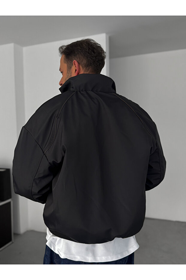 Siyah Biyeli Bomber Mont LNS-50685 - 7