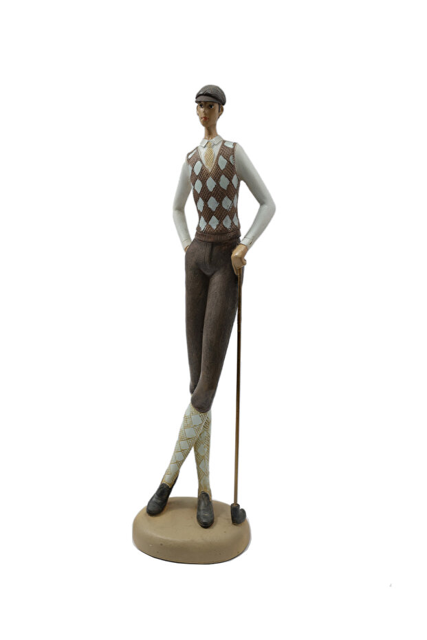 Resin Golf Statue – Standing Pose | Handcrafted Golfer Figurine for Home, Office, or Trophy Displa