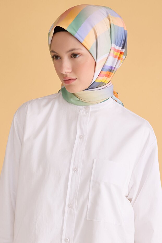 Flower Pattern Green Sport Scarf 2502 - 11