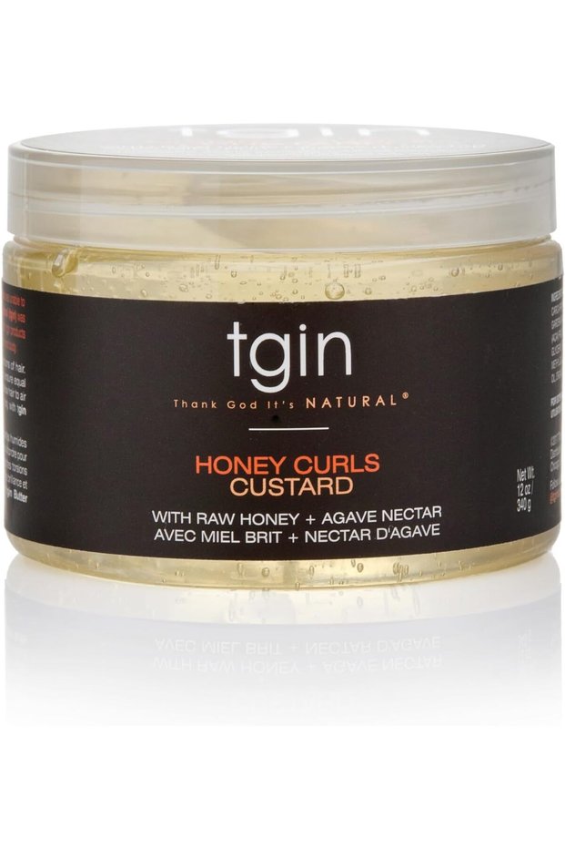 tgin Honey Curls Custard for Natural Hair - Dry Textured Curly Damaged