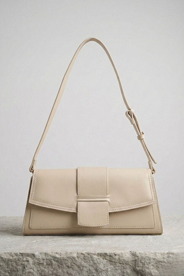 Women's Cream Cover Cross Strap Shoulder Bag