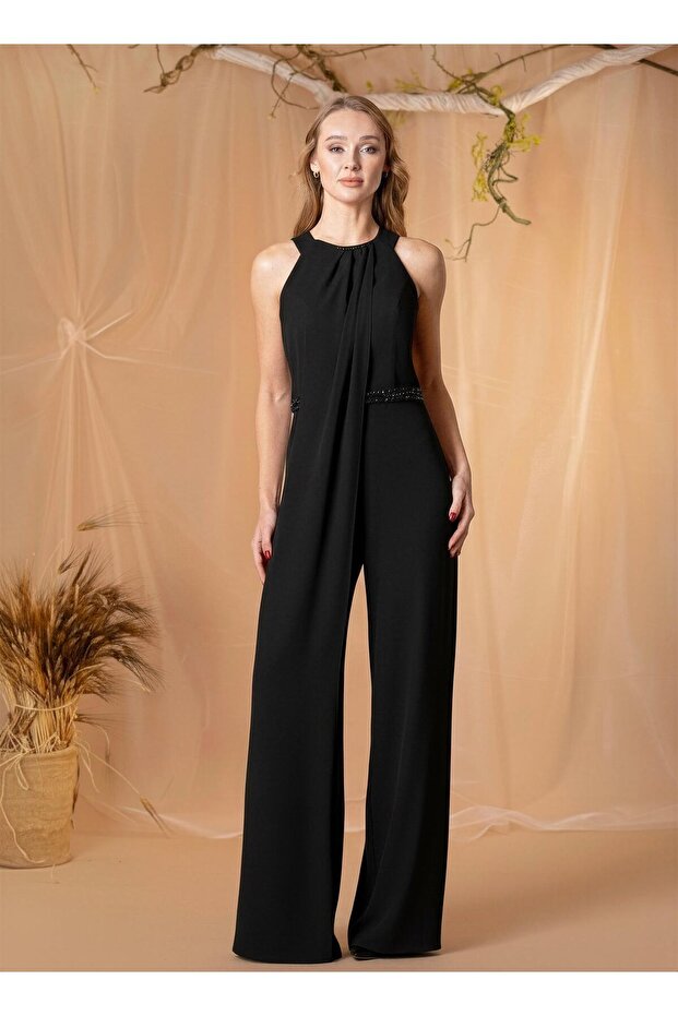 5949CRP KREP TULUM ELBİSE - 1