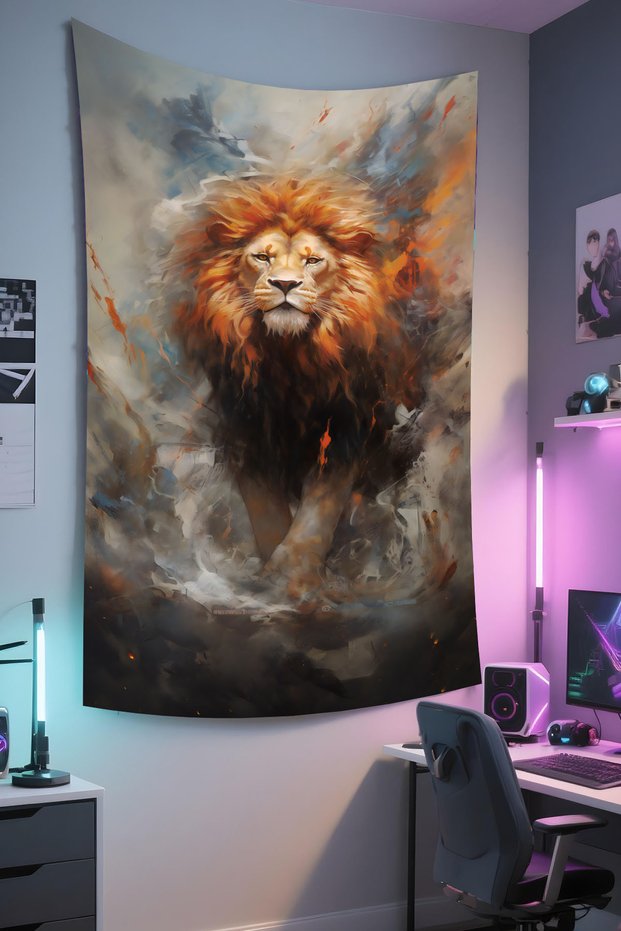 Gamer Wall Cloth, Playstation Xbox β Animal Themed, High-Quality Fabric, Tapestry Wall Carpet