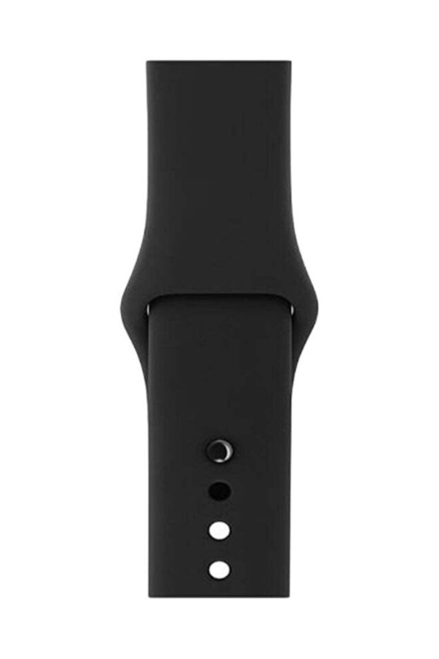 Perfii Solid Silicone Replacement Band For Apple Watch Series 5/4/3/2/1 Black