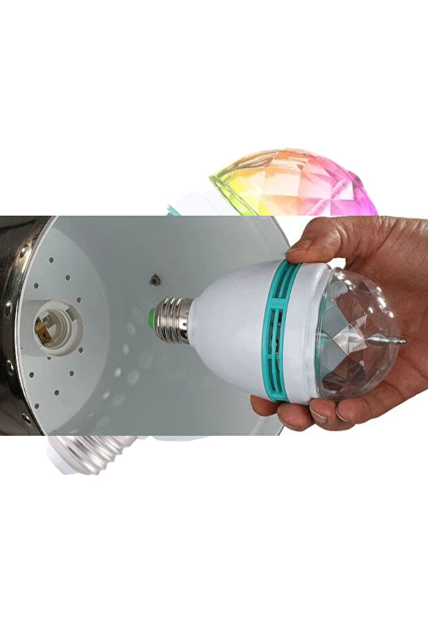 Magic Christmas Light Rotating RGB Effects, 3W, E27 Socket - 4