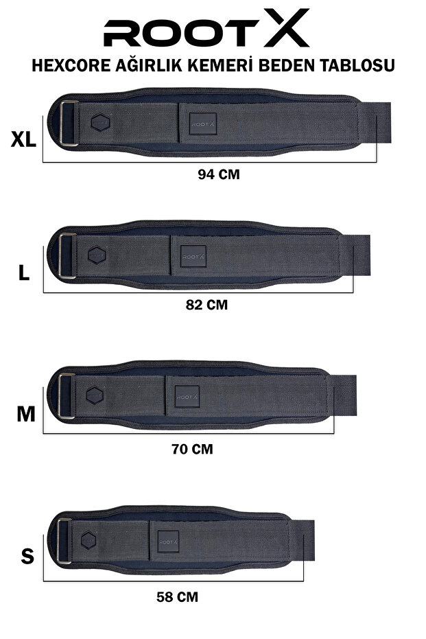 HEXCORE AĞIRLIK KEMERİ SİYAH - 8