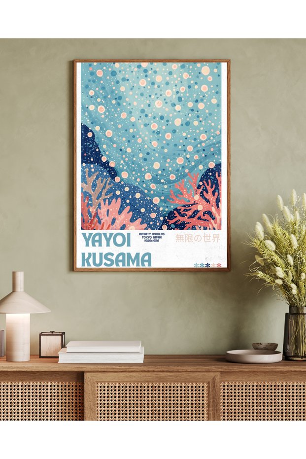 One Piece Living Room Office Decor Painting Yayoi Kusama Vrynt