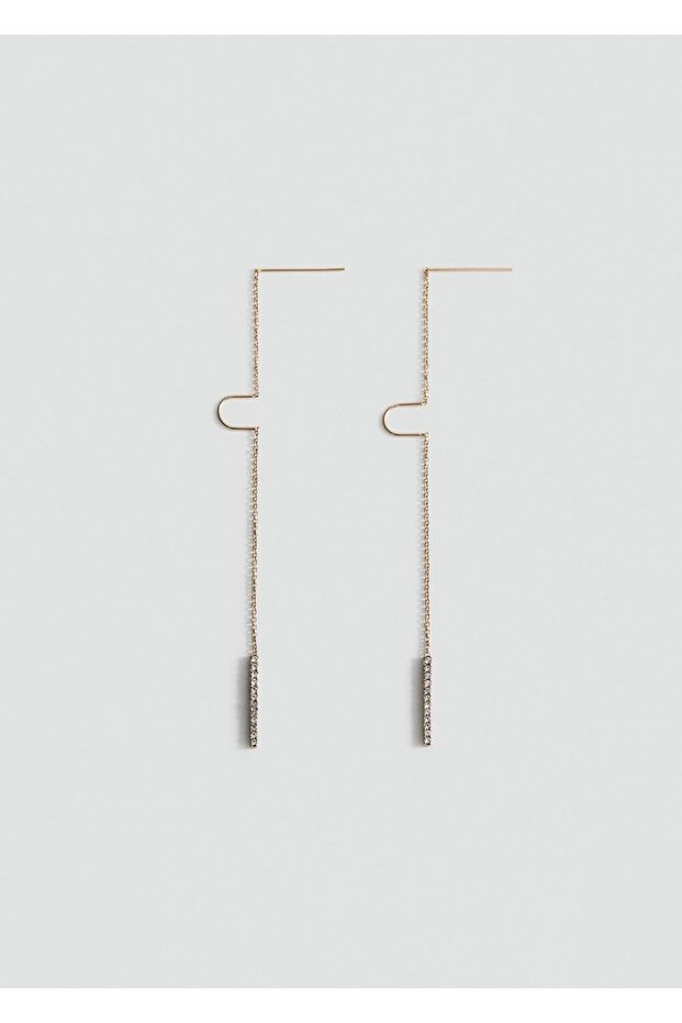 Uçlu kristal küpe - 2