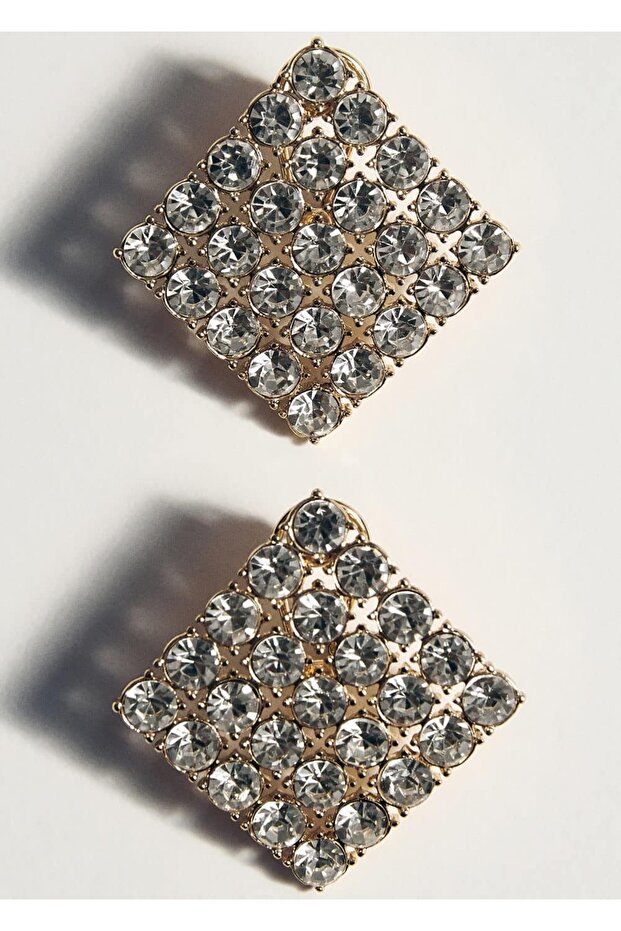 Geometrik kristal küpe - 3