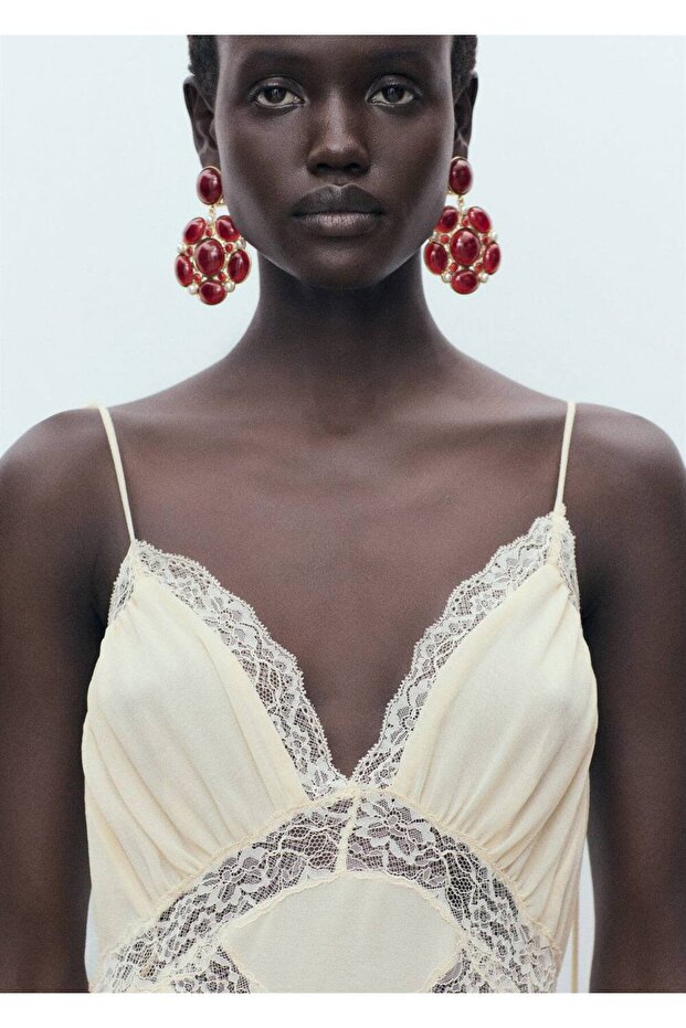 Reçine aplikeli küpe - 2