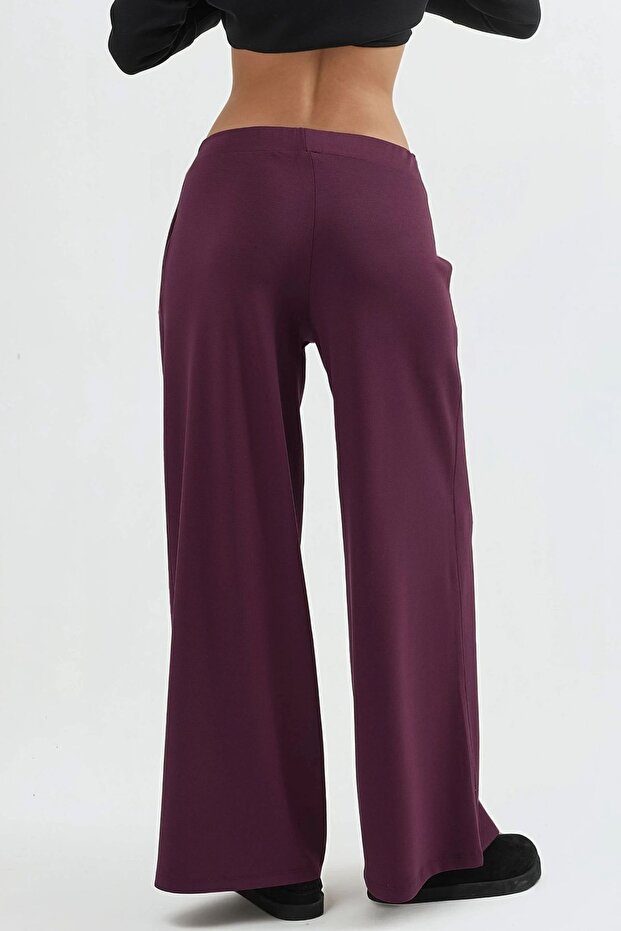 BUSEM Lastik Bel Geniş Paça Pantolon - 3