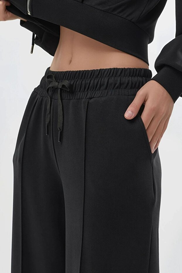 BUSEM Lastik Bel Düz Paça Pantolon - 6