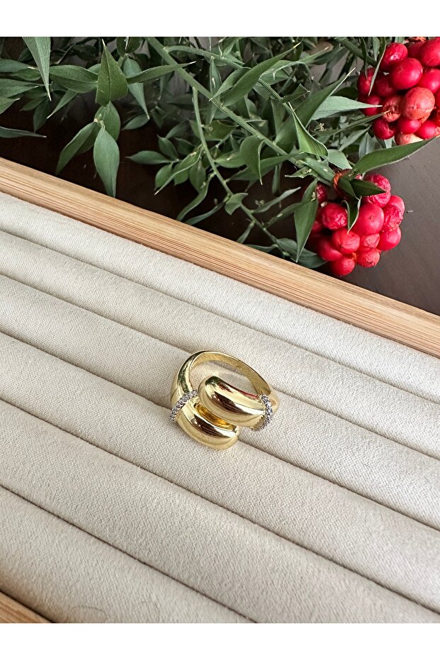 خاتم دوامة حجر الذهب - 2