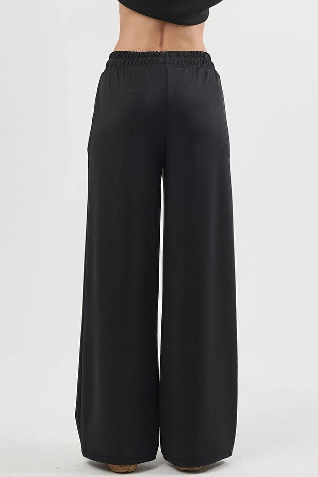 BUSEM Lastik Bel Düz Paça Pantolon - 4