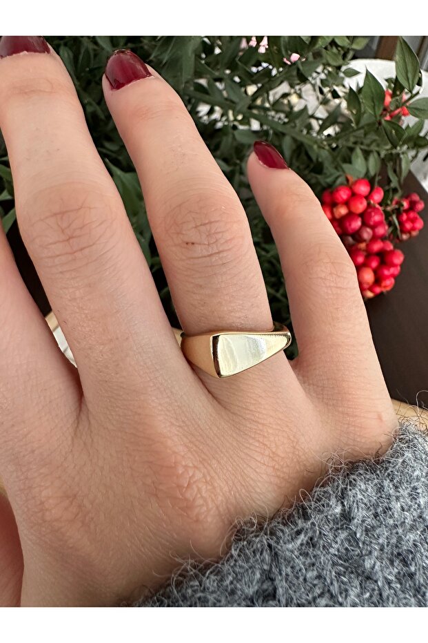 Gold Triangle Ring - 5