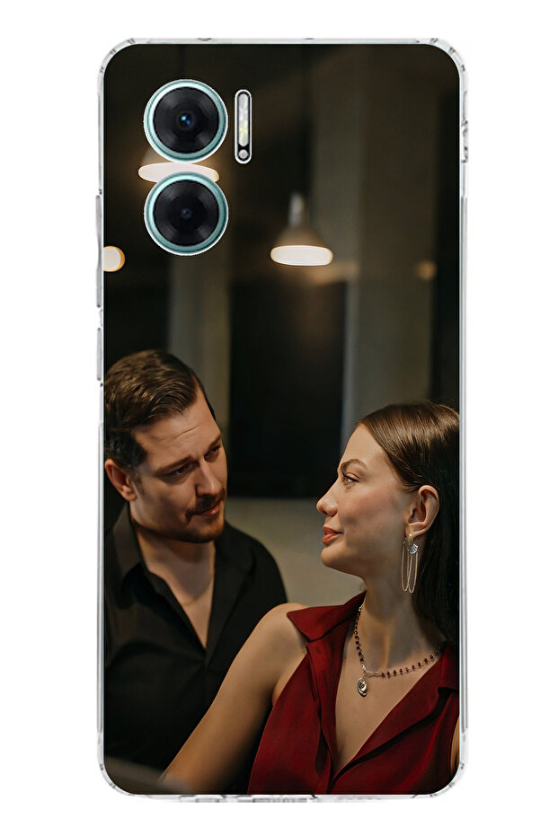 حافظة سيليكون متوافقة مع هاتف Redmi Note 11E - Eşref وNisan مطبوع - 1