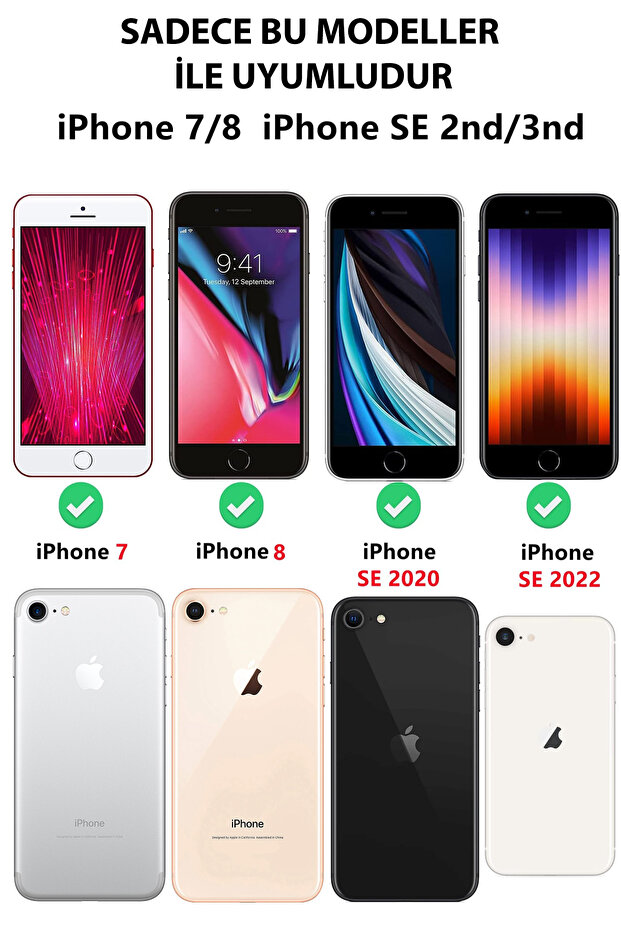 حافظة سيليكون مطبوع متوافقة مع هاتف iPhone 7-8-SE 2020 بنمط فيونكة وردية ناعمة - 2