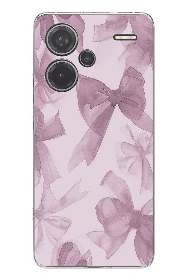 حافظة سيليكون متوافقة مع هاتف Redmi Note 13 PRO PLUS بلون البنفسج مطبوع - 1