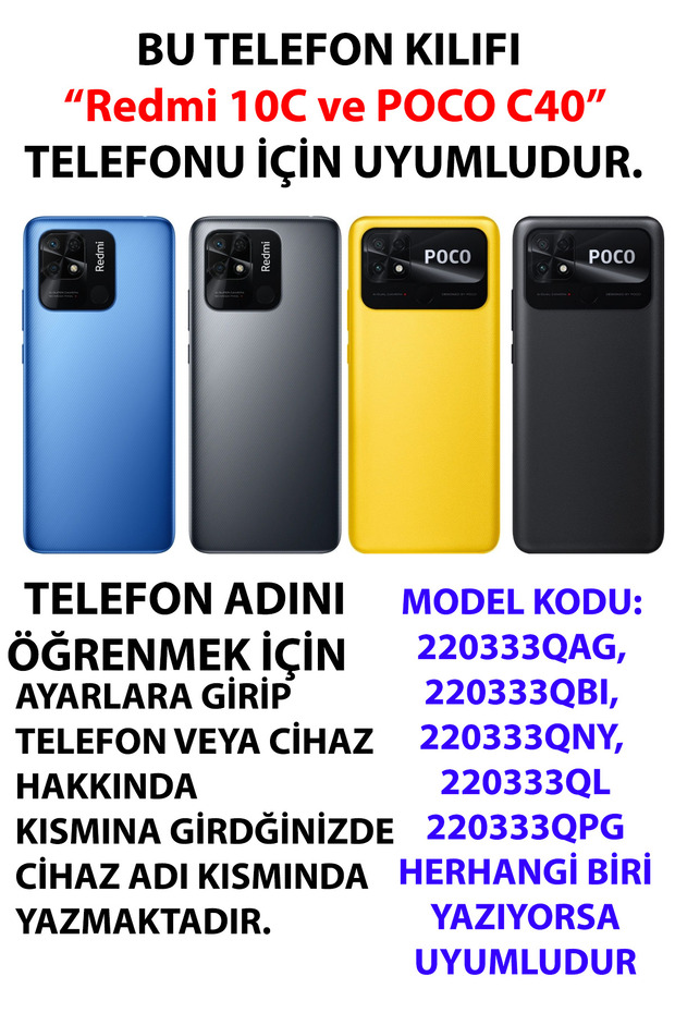 حافظة سيليكون مطبوع متوافقة مع هاتف Redmi 10C - POCO C40 بنمط فيونكة وردية ناعمة - 2