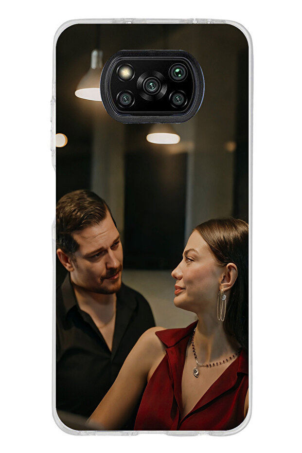 حافظة سيليكون متوافقة مع Poco X3-X3 PRO-NFC - Eşref وNisan مطبوع - 1