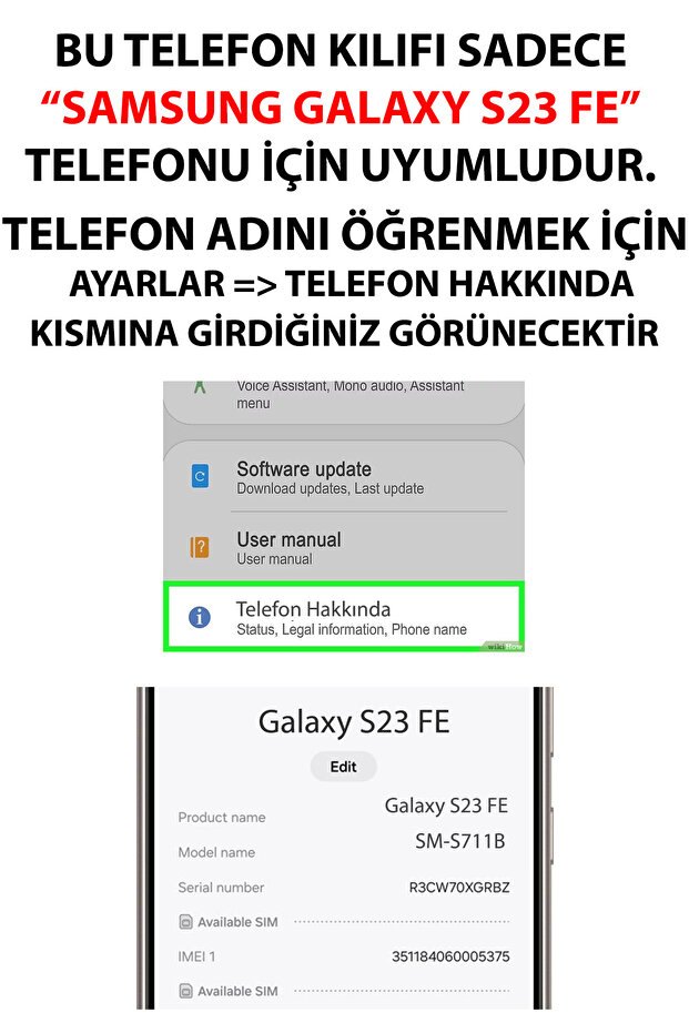 حافظة سيليكون متوافقة مع هاتف سامسونج جالاكسي S23 FE بعلم تركيا مطبوع - 3