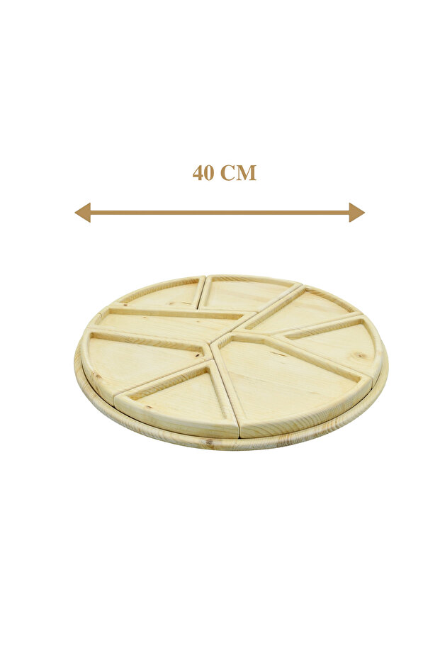 Wooden Divided Serving Platter – Natural Solid Wood