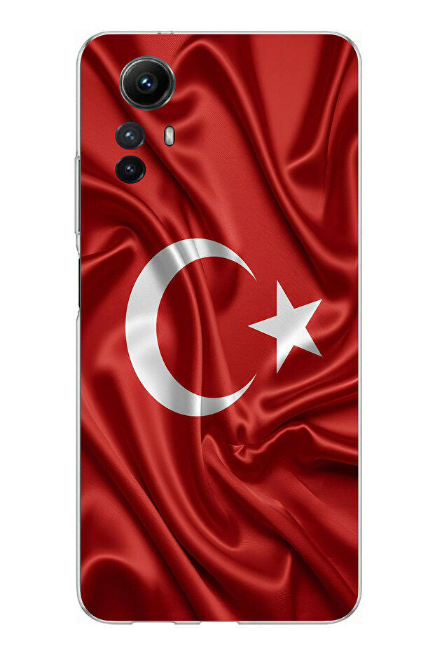 Redmi Note 12S Compatible Turkish Flag Printed Silicone Case - 1