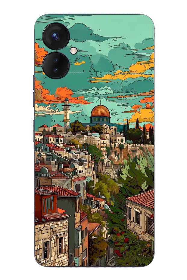 Tecno Spark 9 Pro Compatible Free Palestine and Dome of the Rock Printed Silicone Case