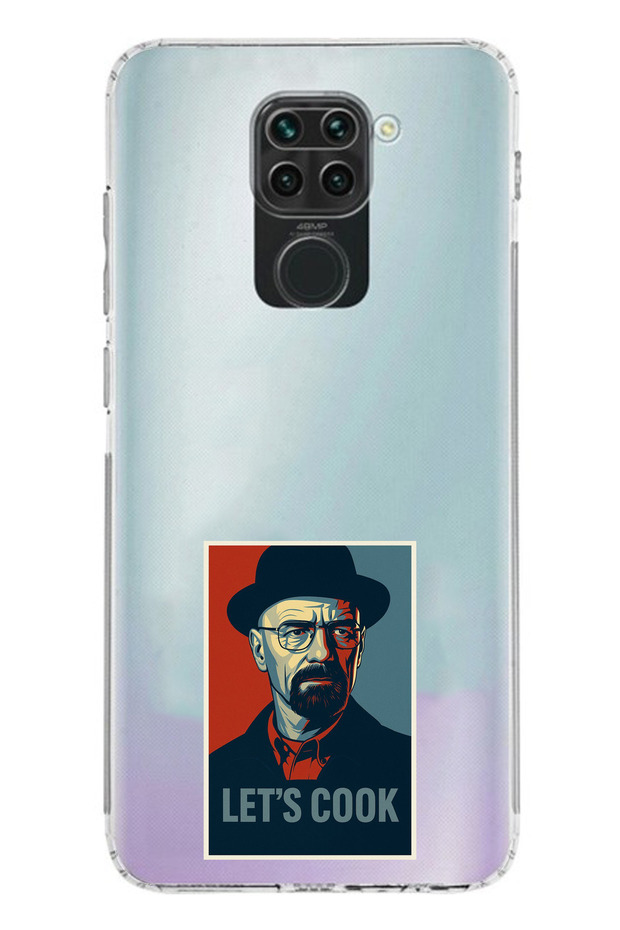 حافظة سيليكون متوافقة مع هاتف Redmi Note 9 Lets Cook Banner مطبوع - 1