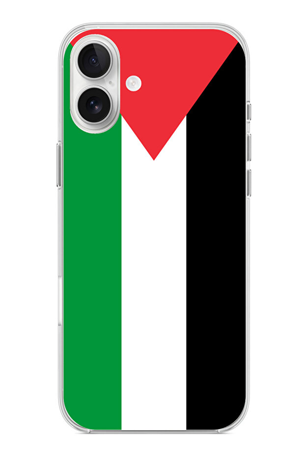 iPhone 16 Plus Compatible Palestine Flag Printed Silicone Case - 1