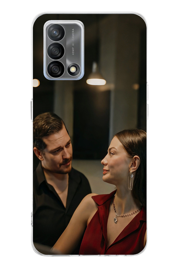 Oppo A74 Compatible Eşref Rüya - Eşref and April Printed Silicone Case - 1