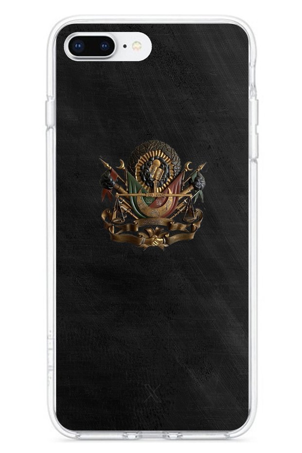 جراب سيليكون مطبوع متوافق مع هاتف iPhone 7 PLUS-8 PLUS مع تفاصيل التوجراس العثماني